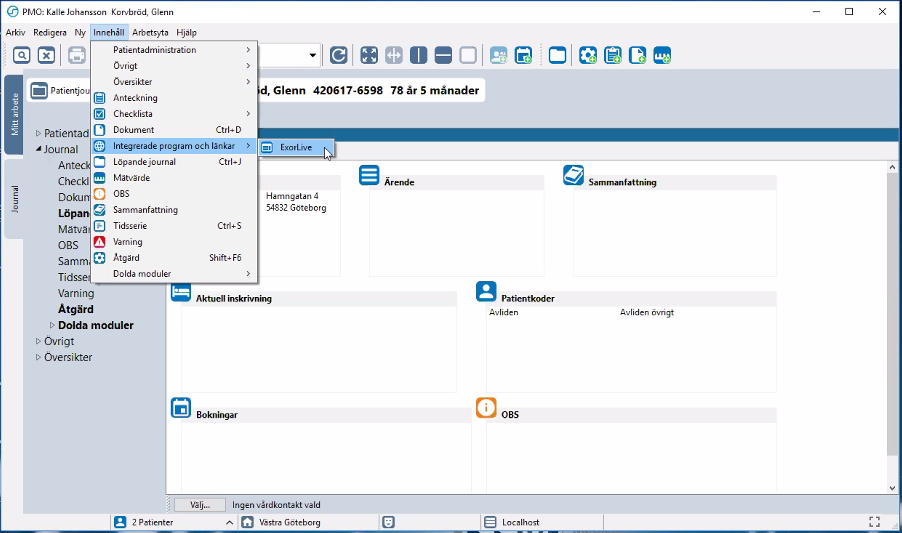 Koppla till CGM PMO – ExorLive Hjälpcenter